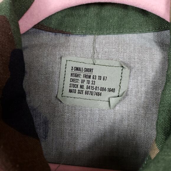 Army Combat Coat in Woodland Camo Size XS Short - Picture 10 of 11